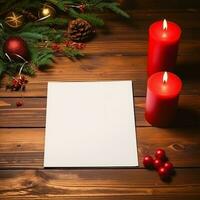 mockup Christmas invitation card photo