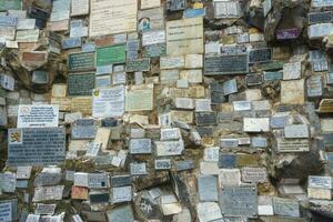 Wall near the church Las Lajas photo