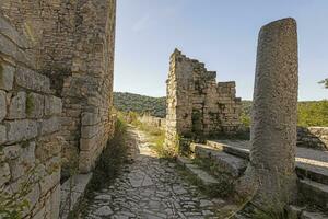 Picture from the historic ghost town of Dvigrad in Instria during the day photo