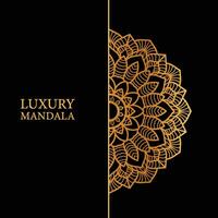 Golden Luxury Mandala Vector illustrations for Graphic Design, t-shirt prints, posters, Mugs and More,