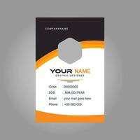 Simple creative business id card design template or Corporate office id card template design Vector