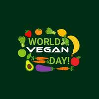 vector world vegetarian day hand drawn illustration