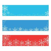 Abstract beauty of Christmas and New Year background with snowflakes on red and blue. Vector illustration.