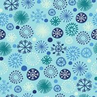 Seamless pattern with hand drawn snowflakes. vector