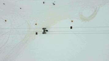 gondoles dans le ski recours aérien vue video