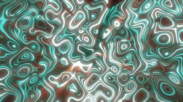 Abstract green waves of iridescent energy liquid and magical bright glowing lines, background video