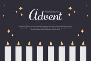 First Sunday of Advent background. vector
