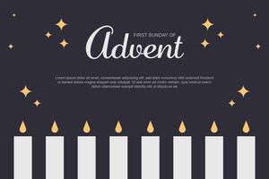 First Sunday of Advent background. vector