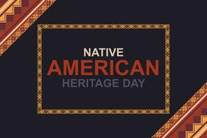 Native American Heritage Day background. vector