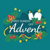 First Sunday of Advent background. vector