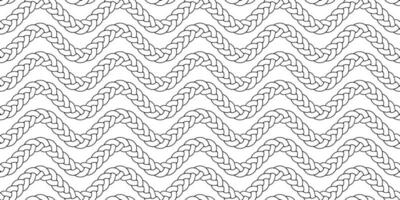 outline plait wave seamless pattern vector