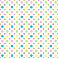 Polka dots seamless pattern , colorful vector dots illustration on white background.