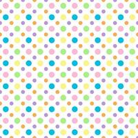 Polka dots seamless pattern , colorful vector dots illustration on white background.