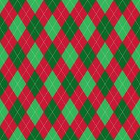 Red and light green square argyle vector pattern with white dotted lines, seamless geometric background for men's clothing, wrapping paper ,Christmas design.