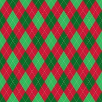 Red and light green square argyle vector pattern with white dotted lines, seamless geometric background for men's clothing, wrapping paper ,Christmas design.