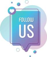 Follow us template banner vector