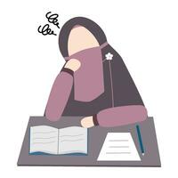 Muslimah Niqabis Study vector