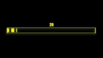 loading bar animation in black background video