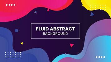 Neon Fluid Background with Geometric Shapes vector