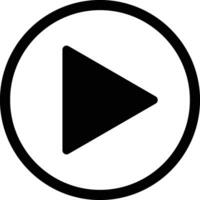 Video Play Button or Play Media Flat Icon for Apps and Websites vector