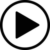 Video Play Button or Play Media Flat Icon for Apps and Websites vector