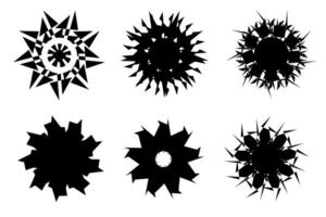 Random floral shape set. Collection of flower shape vector