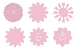 Random floral shape set. Collection of flower shape vector