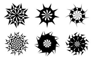 Random floral shape set. Collection of flower shape vector