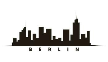 Berlin skyline and landmarks silhouette vector