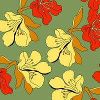 floral abstract pattern suitable for textile and printing needs vector