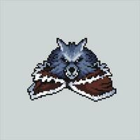 píxel Arte ilustración hombre-lobo. pixelado hombre-lobo. hombre-lobo pixelado para el píxel Arte juego y icono para sitio web y vídeo juego. antiguo colegio retro vector