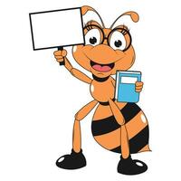 cute ant animal cartoon illustration vector