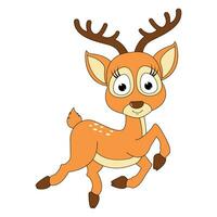 cute deer animal cartoon illustration vector