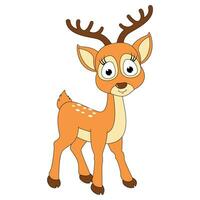 cute deer animal cartoon illustration vector