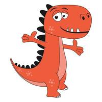 cute dinosaur animal cartoon illustration vector