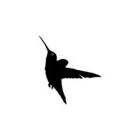Flying Hummingbird Silhouette, can use Art Illustration, Website, Logo Gram, Pictogram or Graphic Design Element. Vector Illustration