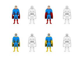 Super Hero Character Cartoon Design Illustration vector