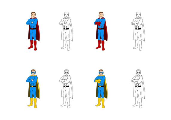 Super Hero Character Cartoon Design Illustration