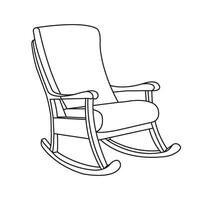 Rocking chair icon vector