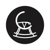 balanceo silla icono vector