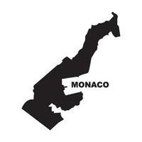 Monaco map icon vector