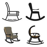 Rocking chair icon vector