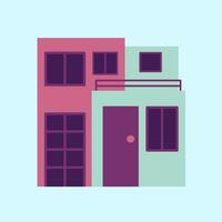 Flat Illustration Of House Exterior vector