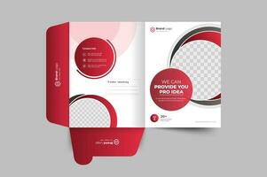 Corporate business modern presentation folder template vector