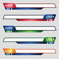 News lower third vector design.Set banner and lower third for news and live. bottom third for broadcast and online media