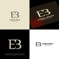 eb inicial moderno lujo logo modelo para negocio vector