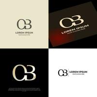 OB Initial Modern Luxury Logo Template for Business vector