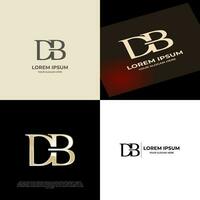 DB Initial Modern Luxury Logo Template for Business vector