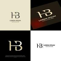 HB Initial Modern Luxury Logo Template for Business vector