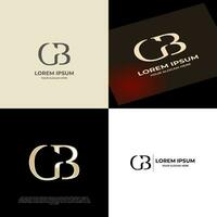 GB Initial Modern Luxury Logo Template for Business vector